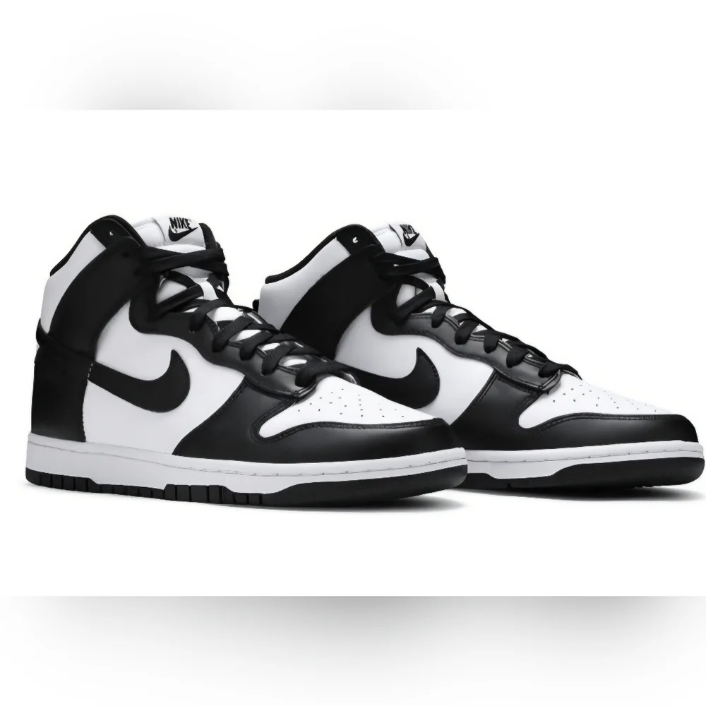 Nike Dunk High Retro Sneakers Black White ‘Panda' US Men's Size 10 - Picture 2 of 9